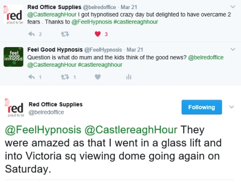 feedback on clients fear of heights