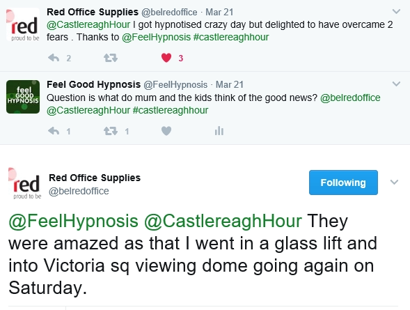 feedback on clients fear of heights