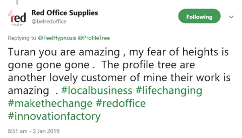 feedback on clients fear of heights 2 years later