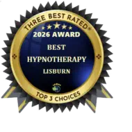Three Best Rated Hynotherapist in Lisburn 2026 Badge for Feel Good Hypnosis